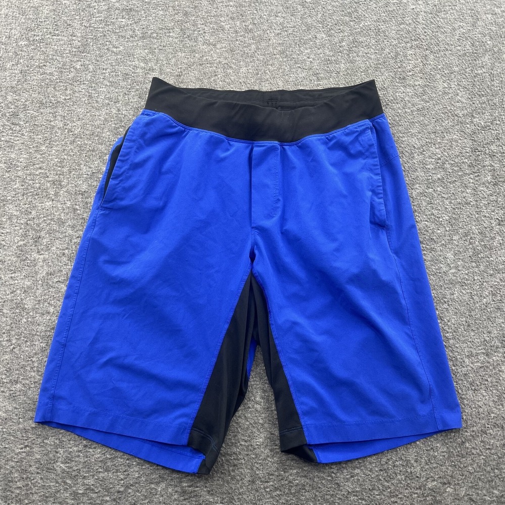 Lululemon T.H.E. Unlined Shorts Mens M Blue Gym Crossfit Training Running Yoga